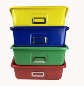 Shirley K's plastic organizational storage trays
