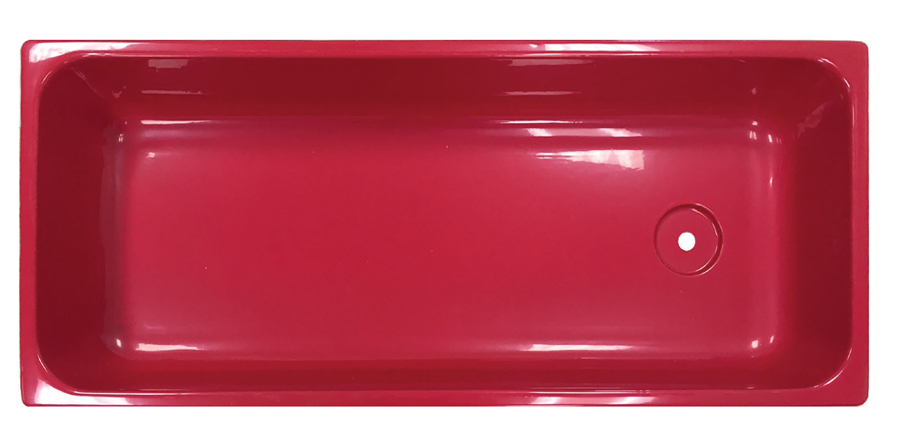 Shirley K's red plastic sensory table tub