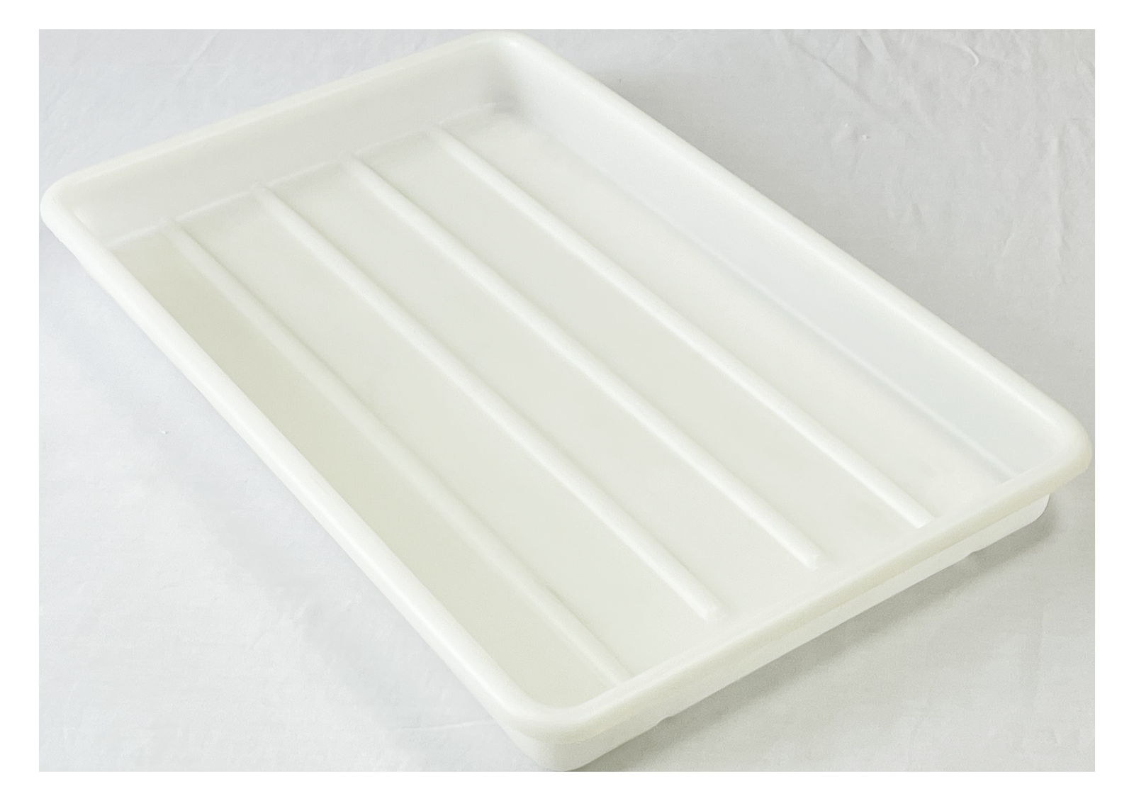 Shirley K's HMW-HDPE plastic meat tray, SKU 220, for food processing