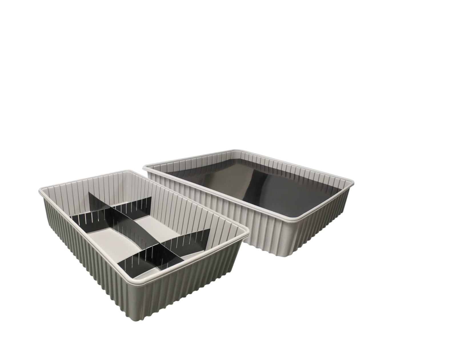 Shirley K's Save-A-Spill automotive fluid containment container with cover and dividers