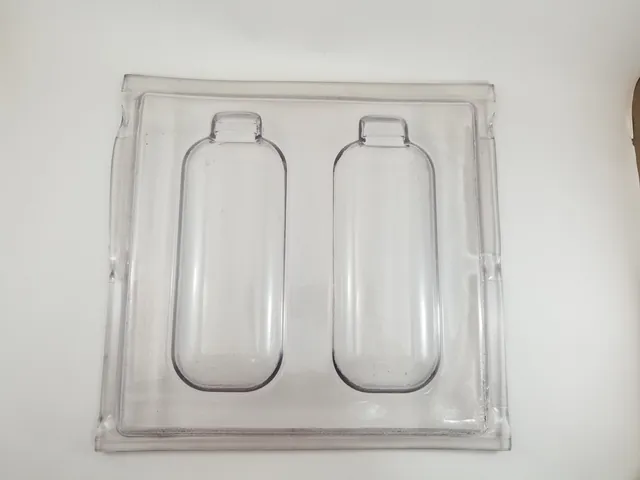 Clear thermoformed part by Shirley K's with two formed pockets