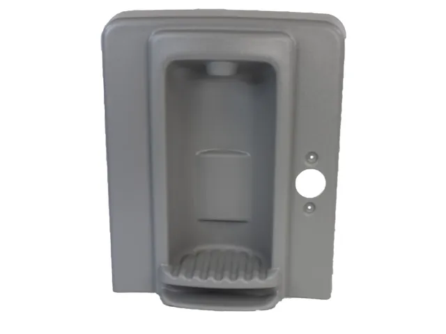 Gray textured thermoformed liner by Shirley K's with a deep formed recess and trimmed holes