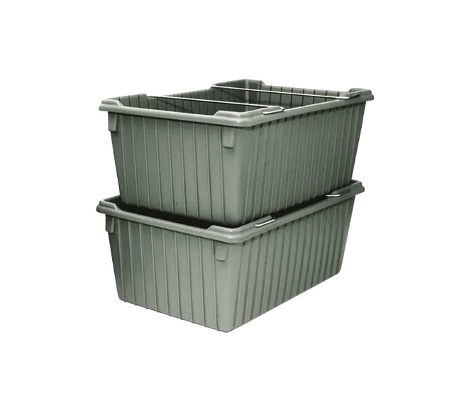 Shirley K's reusable HMW-HDPE wire-bail material handling tote